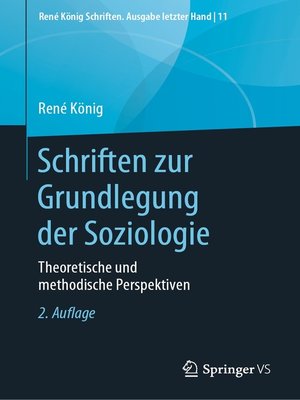 cover image of Schriften zur Grundlegung der Soziologie